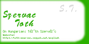 szervac toth business card